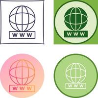 Unique World Wide Web Icon Design vector