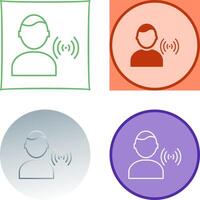 Unique Signal on User Icon Design vector