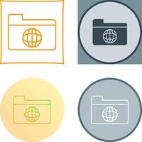 Unique Network Folder Icon Design vector