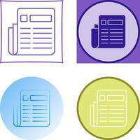 News Paper Icon Design vector