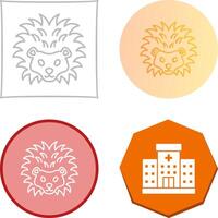 Hedgehog Icon Design vector