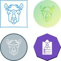 Alpaca Icon Design vector