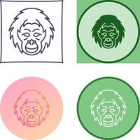 Orangutan Icon Design vector