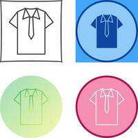 Shirt and Tie Icon Design vector