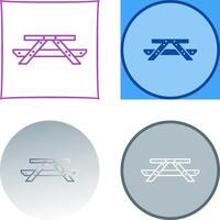 Picnic of Table Icon Design vector