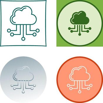 Cloud Computing Icon Design vector