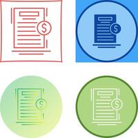 Your Bill Icon Design vector