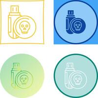 Infected Usb Drive Icon Design vector