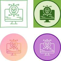 Virus Attack Icon Design vector