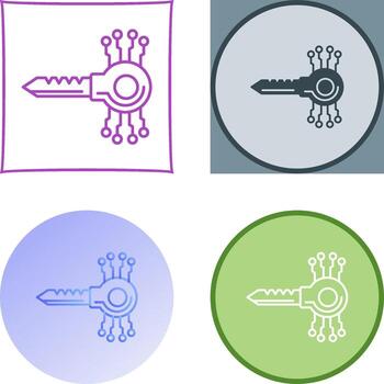 llave código icono diseño vector