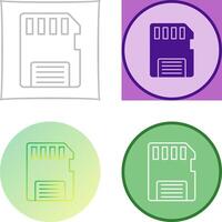 Memory Card Icon Design vector