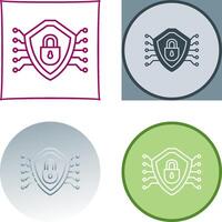 Cyber Security Icon Design vector