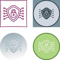 diseño de icono de seguridad cibernética vector