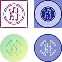 musical notas icono diseño vector