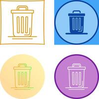 Trash Can Icon Design vector