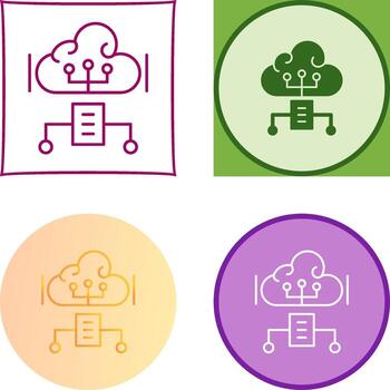 Cloud Computing Icon Design vector