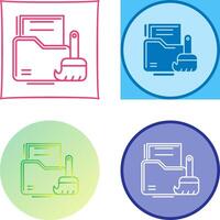 Data Cleaning Icon Design vector