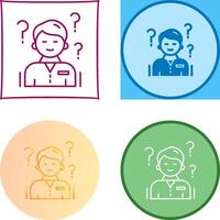 Confuse Icon Design vector