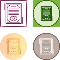 Wedding Contract Icon Design vector