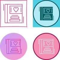 Wedding Album Icon Design vector