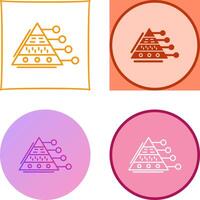 Pyramid Graph Icon Design vector