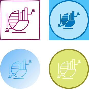Pie Chart Icon Design vector