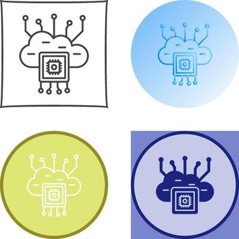 Cloud Computing Icon Design vector