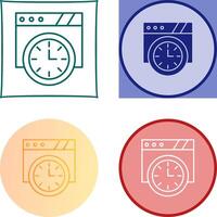 Wall Clock Icon Design vector