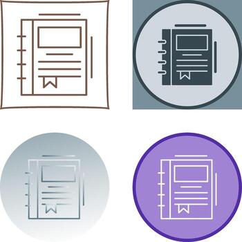 Spring Notebook Icon Design vector
