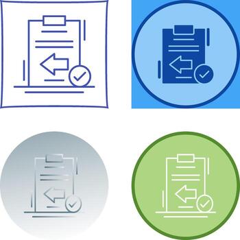 Return Icon Design vector