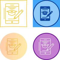 Online Course Icon Design vector