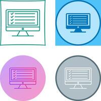 Online Checklist Icon Design vector