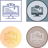 Online Learning Icon Design vector