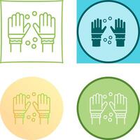 Winter Gloves Icon Design vector