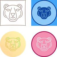 diseño de icono de oso polar vector