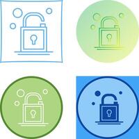 Open Lock Icon Design vector