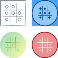 Tic Tac Toe Icon Design vector