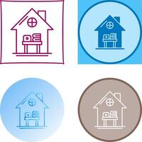 Home Work Place Icon Design vector