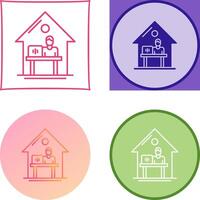 Work At Home Icon Design vector