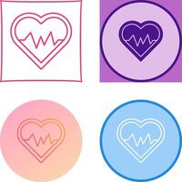 Heart Beat Icon Design vector