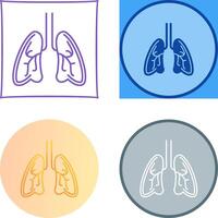 Lungs Icon Design vector