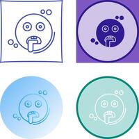 Drooling Icon Design vector