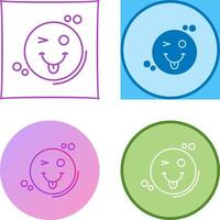 Tongue Out Icon Design vector