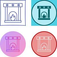 Fireplace Icon Design vector