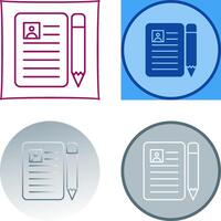 CV Icon Design vector