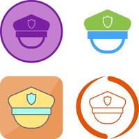policía sombrero icono diseño vector