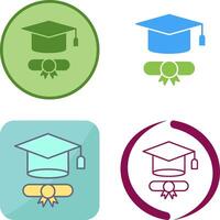 Graduation Hat Icon Design vector