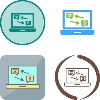 traductor icono diseño vector