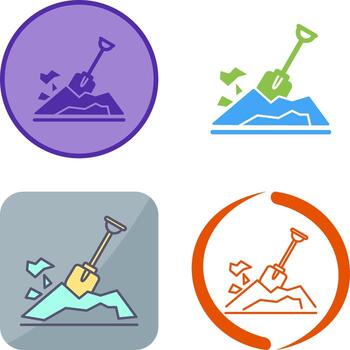 Digging Icon Design vector