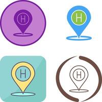 Hotel Location Icon Design vector